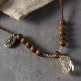 Handmade Himalayan White Crystal Necklace