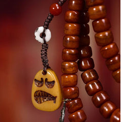Handcrafted 108-Bead Tibetan Mala from Reclaimed Yak Bone