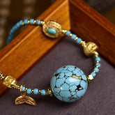 Turquoise Iron Wire Necklace