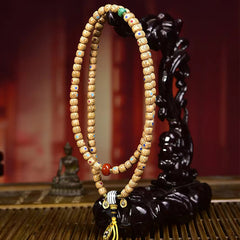 108-Count Natural Crackled Bodhi Seed Mala