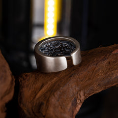 Handcrafted Green Tara Sterling Silver Ring (S925)