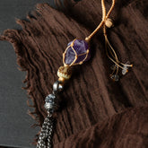 Handwoven Amethyst Pendant