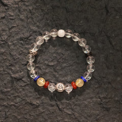 Wisdom Healing Vairocana Clear Quartz Buddha Bracelet