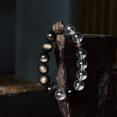 Golden Brilliant Stone Clear Crystal Bracelet