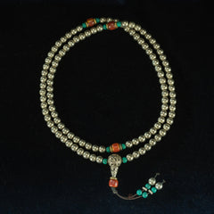 Sacred 108 Beads Tibetan Prayer Necklace for Spiritual Awakening and Protection