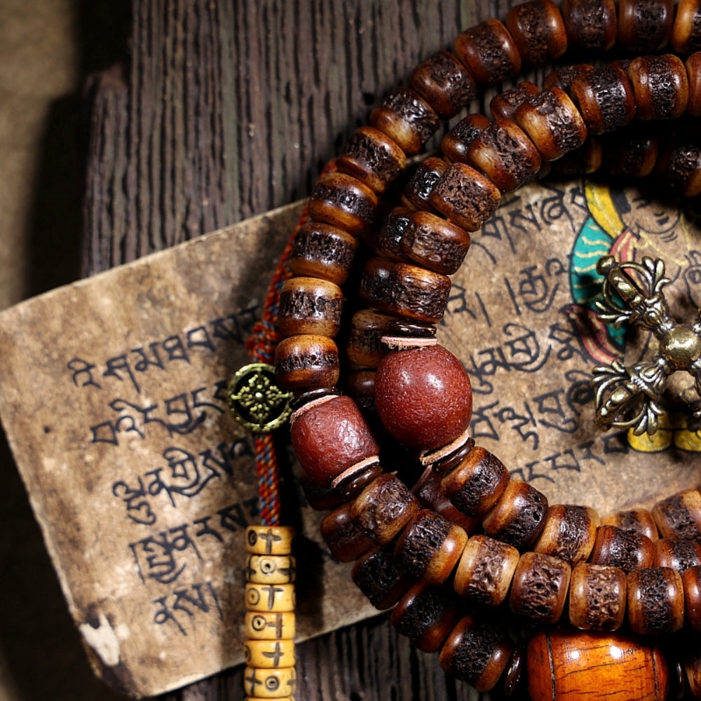 Kailash Energy Sacred Protector Silver and Brass Mala 108 Mala Beads