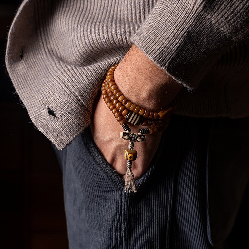 Kailash Energy Guardian Blessings Yak Bone Bracelet