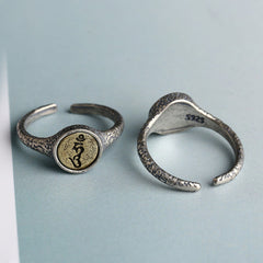 Sacred Protection Mantra Ring – Green Tara, Medicine Buddha, and Black Tara