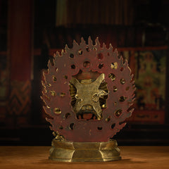 Brass 34-Armed Mahakala Statue for Protection and Blessings