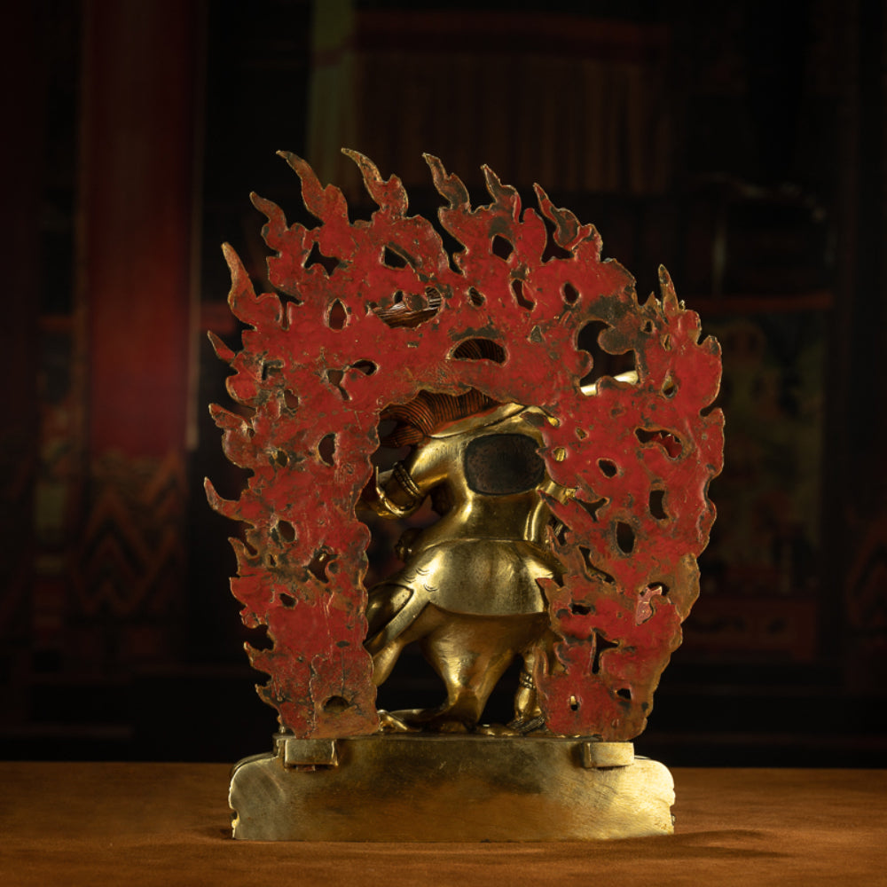 Angry Guru Padmasambhava Mahakala Statue for Spiritual Protection and Power
