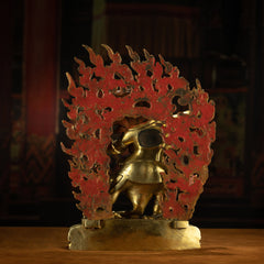 Angry Guru Padmasambhava Mahakala Statue for Spiritual Protection and Power