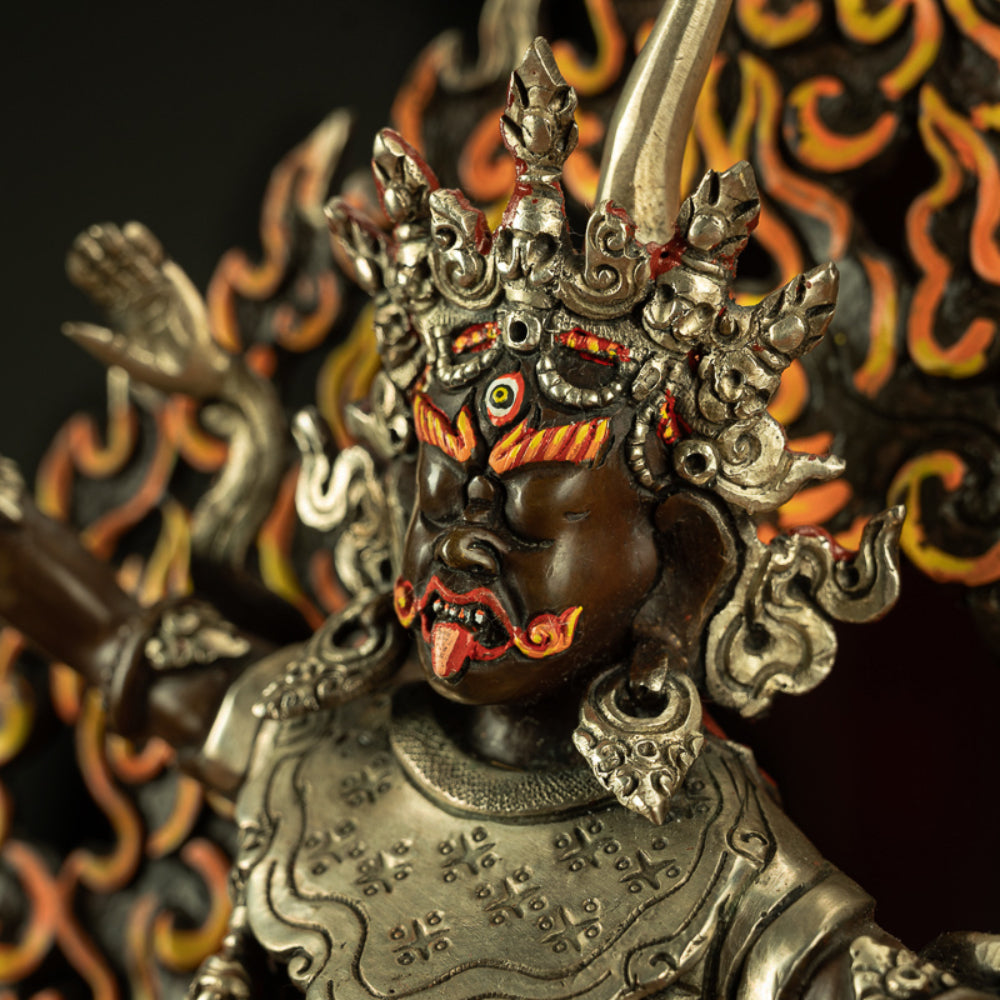 Fierce Protector Goddess Bronze Statue