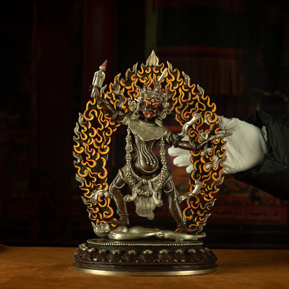 Fierce Protector Goddess Bronze Statue