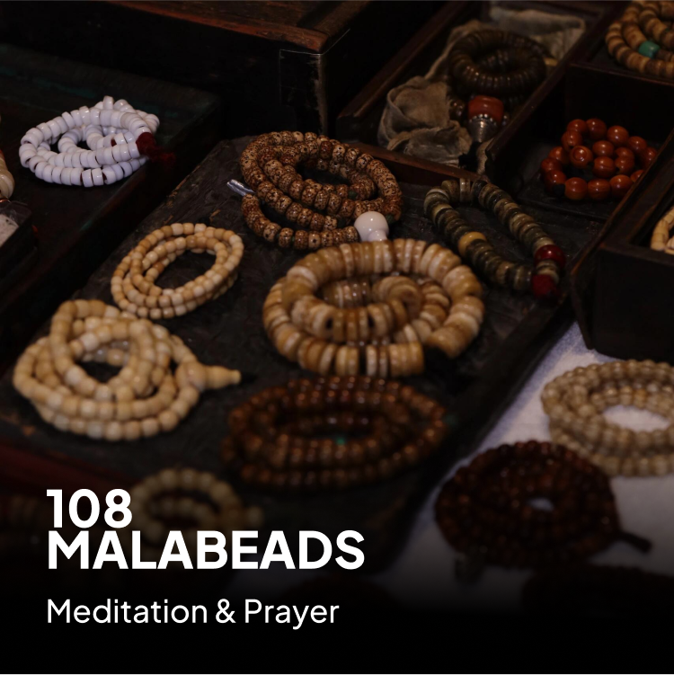 Abundance Yak Bone 108 Mala Beads Necklace