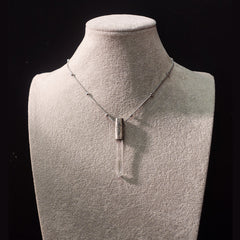 Eight Blessings from Tibet Spiritual Amulet Pendant in Sterling Silver & Crystal Quartz