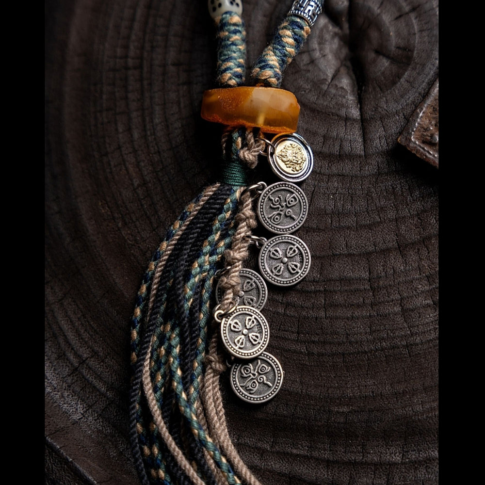 Sacred Guardian 108 Mala Beads Yak Bone Amber and Antler