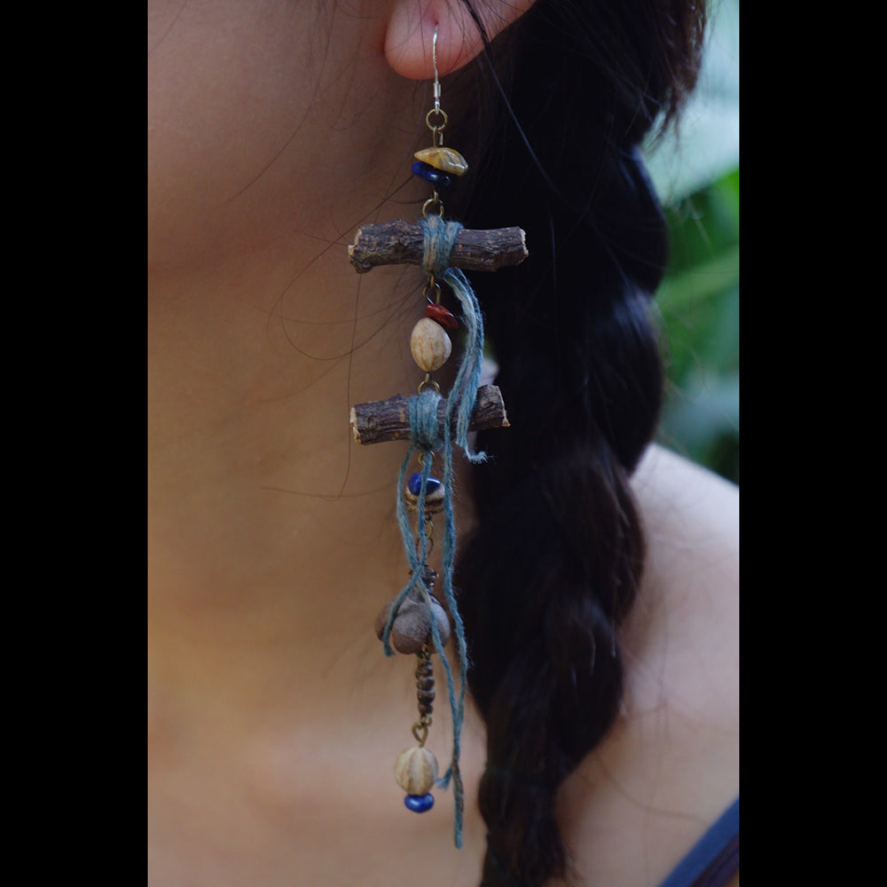 Sacred Guardian Protection Earrings with Natural Jade & Silver