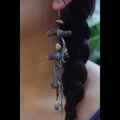 Sacred Guardian Protection Earrings with Natural Jade & Silver