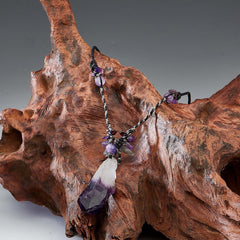 Profound Spirit Connection Amethyst Scepter Hand-woven Pendants