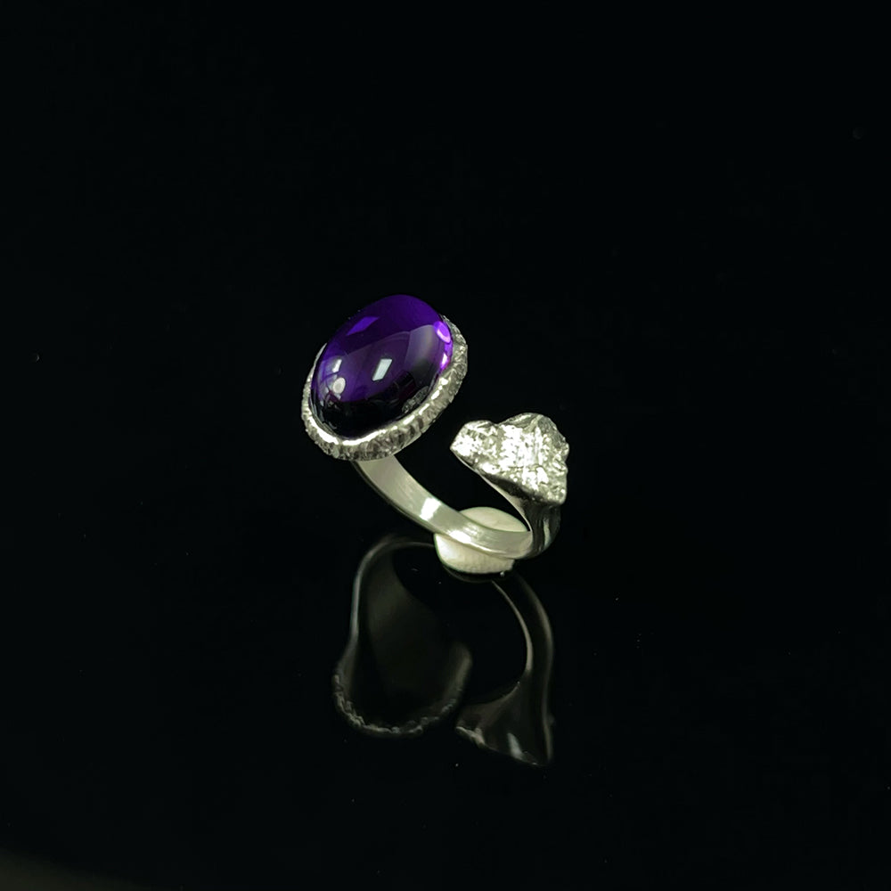 KAILASH ENERGY Chakra Awakening Ring Seven Chakra Gemstone 925 Sterling Silver Adjustable