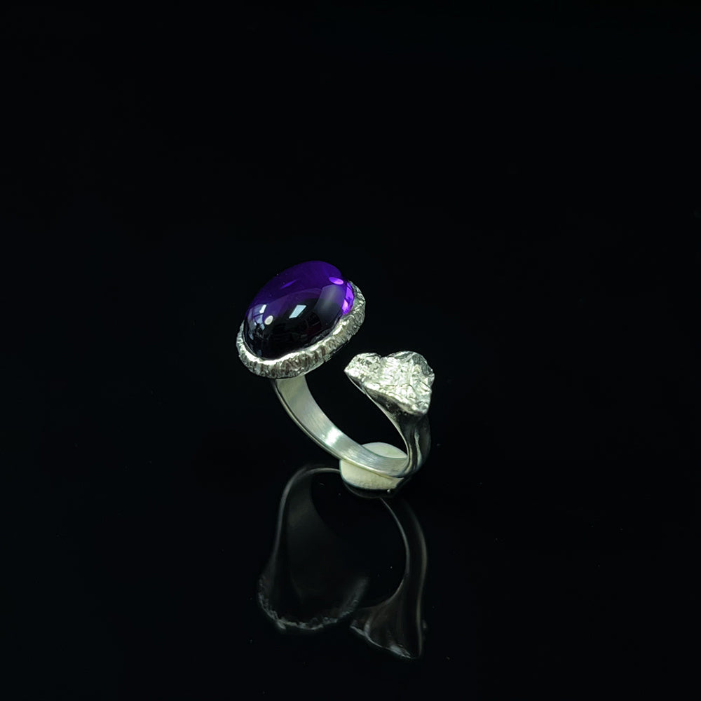 KAILASH ENERGY Chakra Awakening Ring Seven Chakra Gemstone 925 Sterling Silver Adjustable