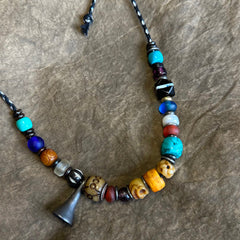 Tibetan Prosperity Blessing Gemstone Necklace