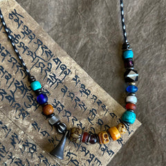 Tibetan Prosperity Blessing Gemstone Necklace