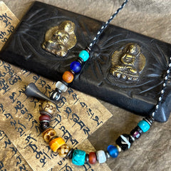 Tibetan Prosperity Blessing Gemstone Necklace