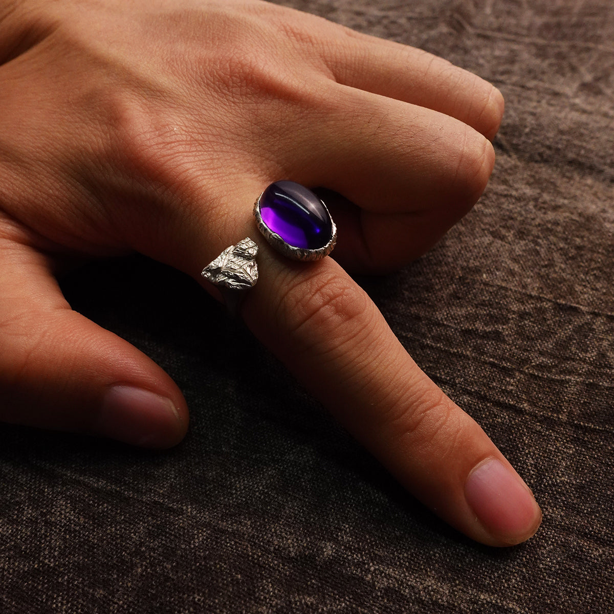 KAILASH ENERGY Chakra Awakening Ring Seven Chakra Gemstone 925 Sterling Silver Adjustable