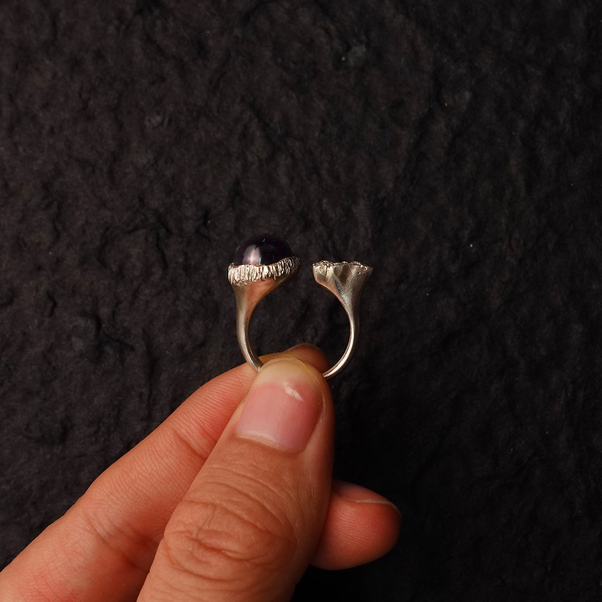 KAILASH ENERGY Chakra Awakening Ring Seven Chakra Gemstone 925 Sterling Silver Adjustable