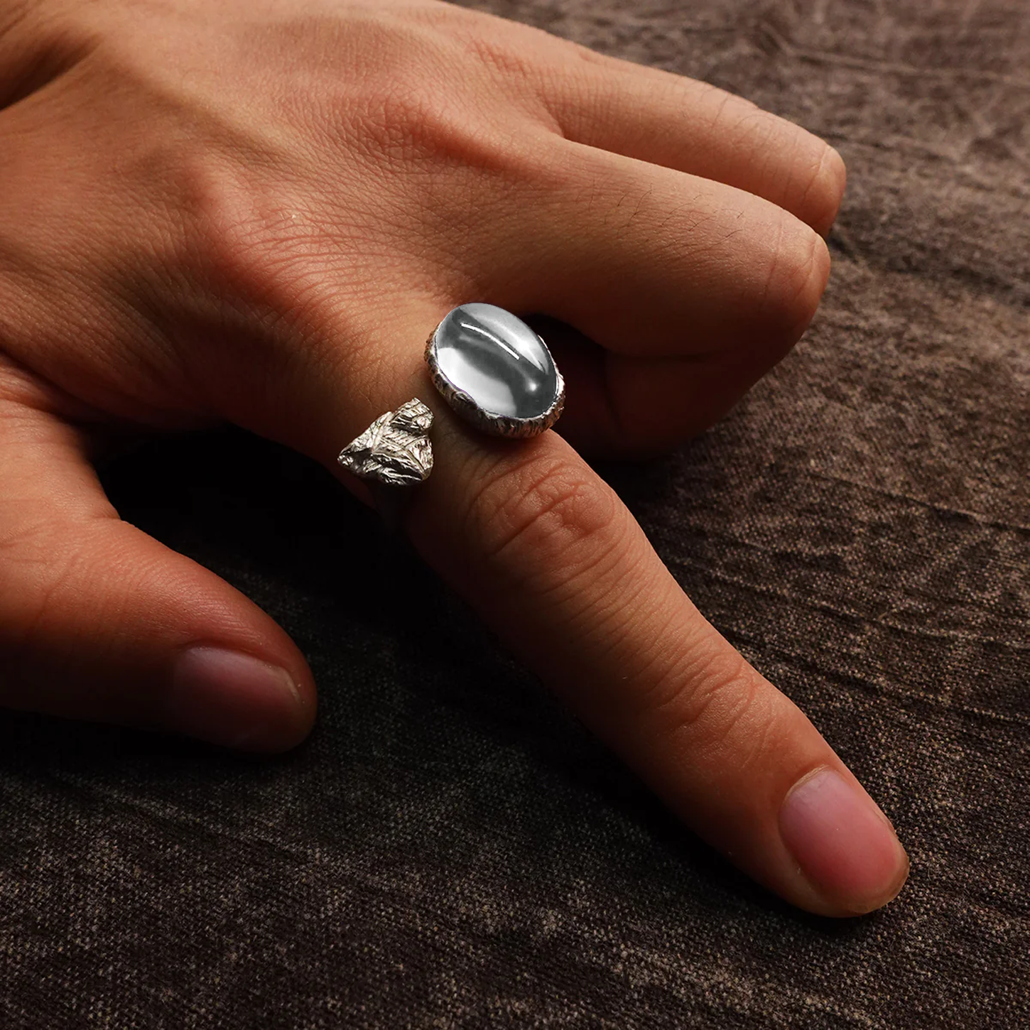 KAILASH ENERGY Chakra Awakening Ring Seven Chakra Gemstone 925 Sterling Silver Adjustable