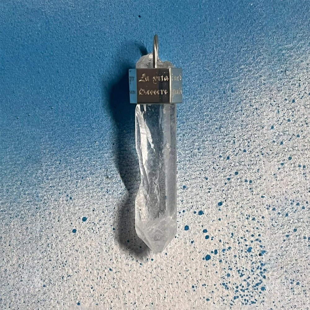 Customizable Energy Talisman Clarity Quartz Pendant