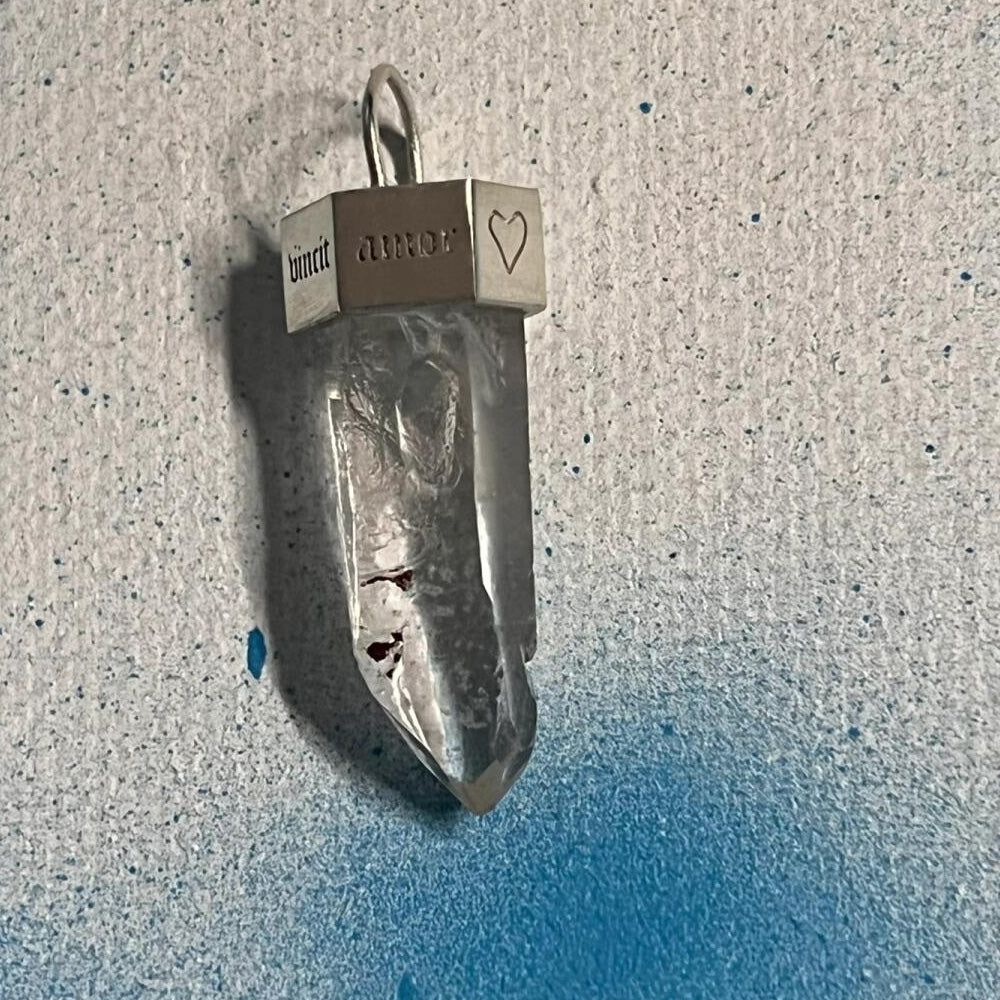 Customizable Energy Talisman Clarity Quartz Pendant