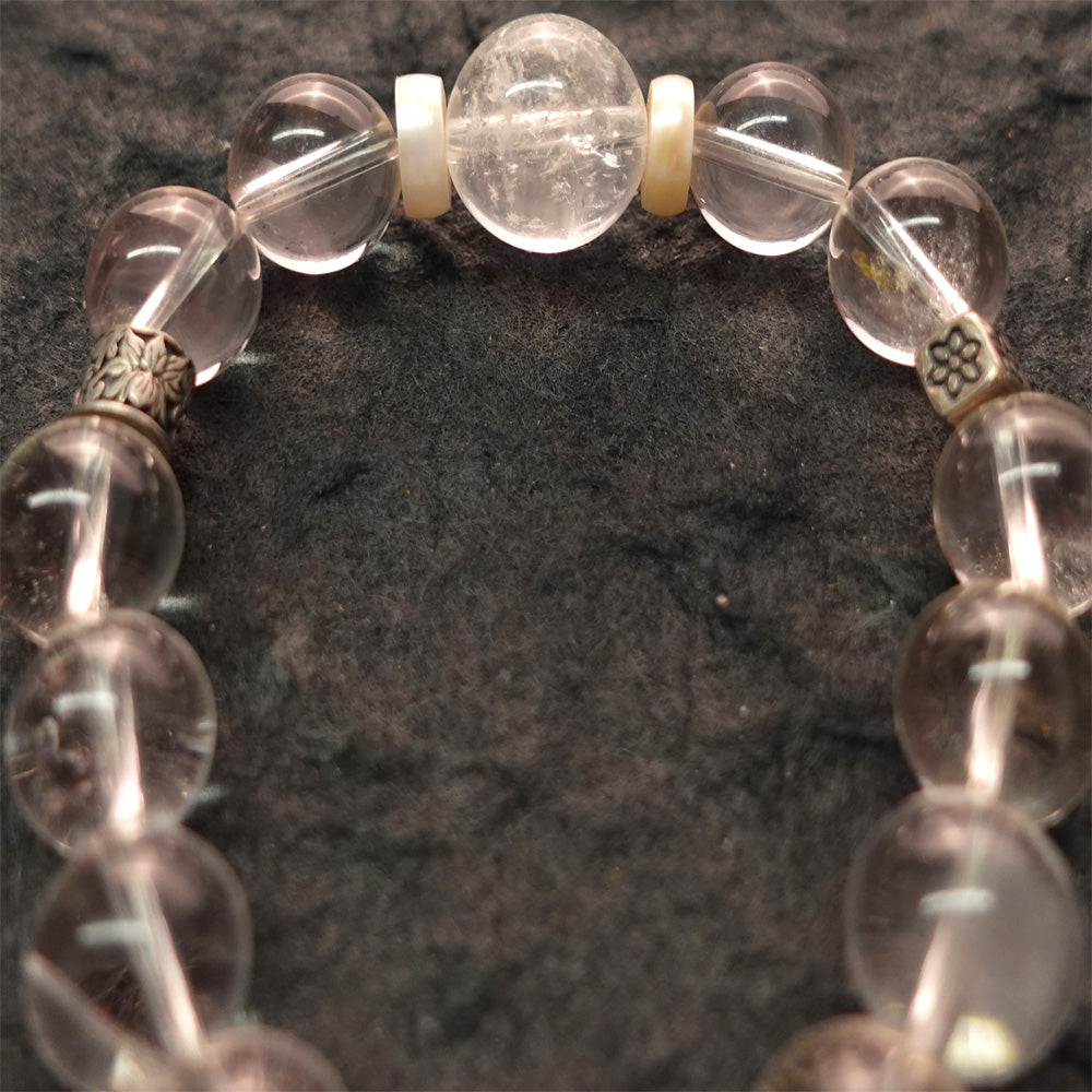 Pure Serenity Tibetan Quartz & Silver Healing Bracelet
