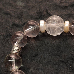 Pure Serenity Tibetan Quartz & Silver Healing Bracelet