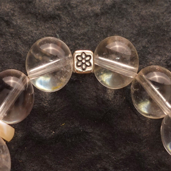 Pure Serenity Tibetan Quartz & Silver Healing Bracelet