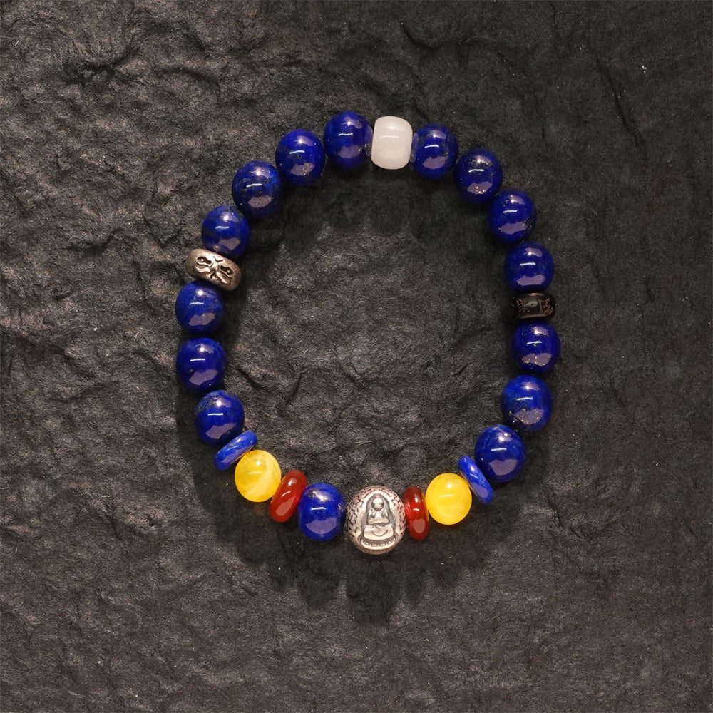 Spiritual Clarity Akshobhya Lapis Lazuli Buddha Bracelet