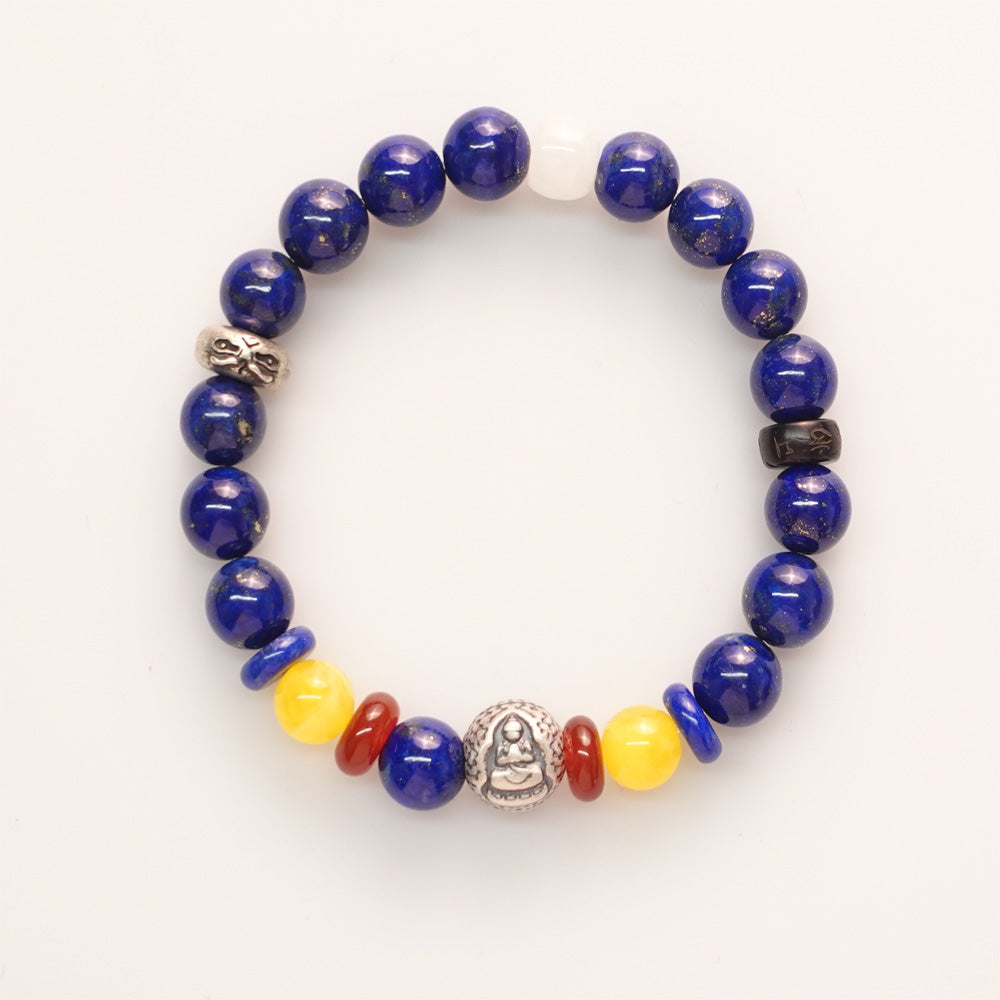 Spiritual Clarity Akshobhya Lapis Lazuli Buddha Bracelet