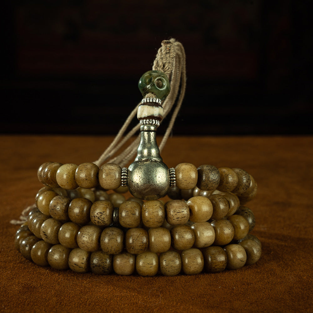 108 Bead Buddha Necklace – Northeast China Jade with Sterling Silver