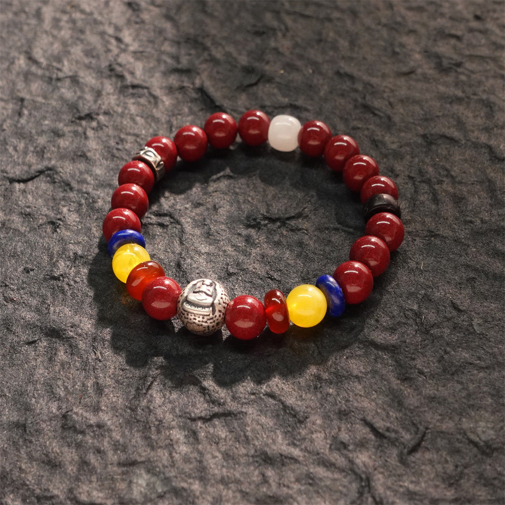 Protection & Love Amitabha Cinnabar Buddha Bracelet