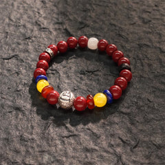 Protection & Love Amitabha Cinnabar Buddha Bracelet