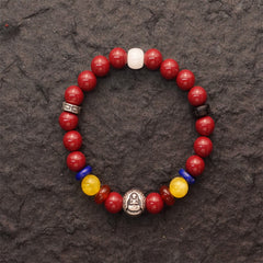 Protection & Love Amitabha Cinnabar Buddha Bracelet