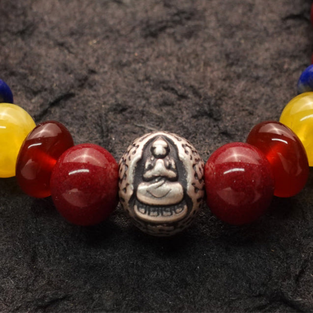 Protection & Love Amitabha Cinnabar Buddha Bracelet