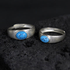 Wealth Harmony Turquoise Sterling Silver Rings