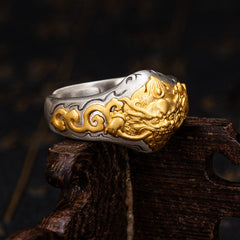 Tibetan Buddhist Garuda Ring - 925 Sterling Silver Sacred Amulet