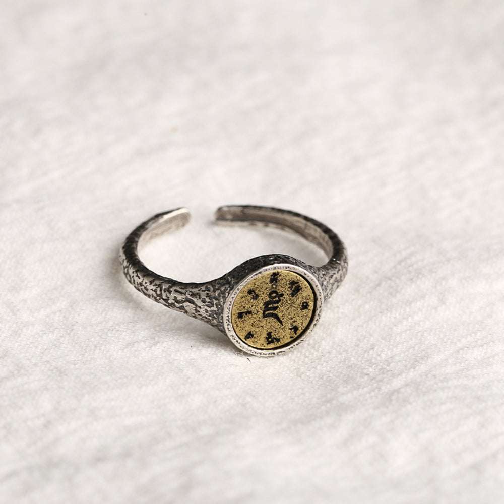 Sacred Protection Mantra Ring – Green Tara, Medicine Buddha, and Black Tara