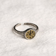 Sacred Protection Mantra Ring – Green Tara, Medicine Buddha, and Black Tara