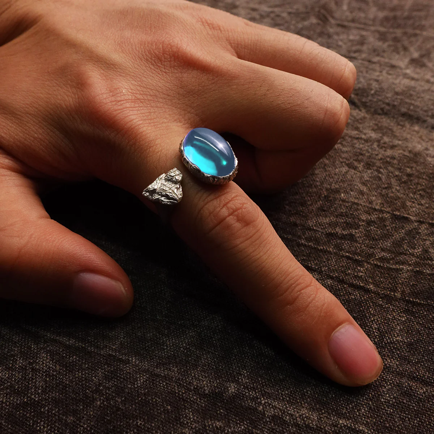 KAILASH ENERGY Chakra Awakening Ring Seven Chakra Gemstone 925 Sterling Silver Adjustable