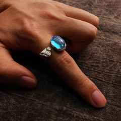 KAILASH ENERGY Chakra Awakening Ring Seven Chakra Gemstone 925 Sterling Silver Adjustable